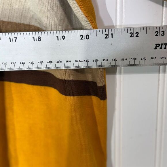 Phat Farm XL 02 Logo Y2K Striped Sweater BrownYellow Faded HipHop VTG Streetwear - Picture 4 of 8